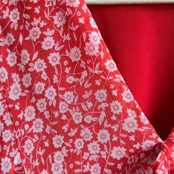 Zara Women's Red Floral Mini Dress - Picture 4 of 6